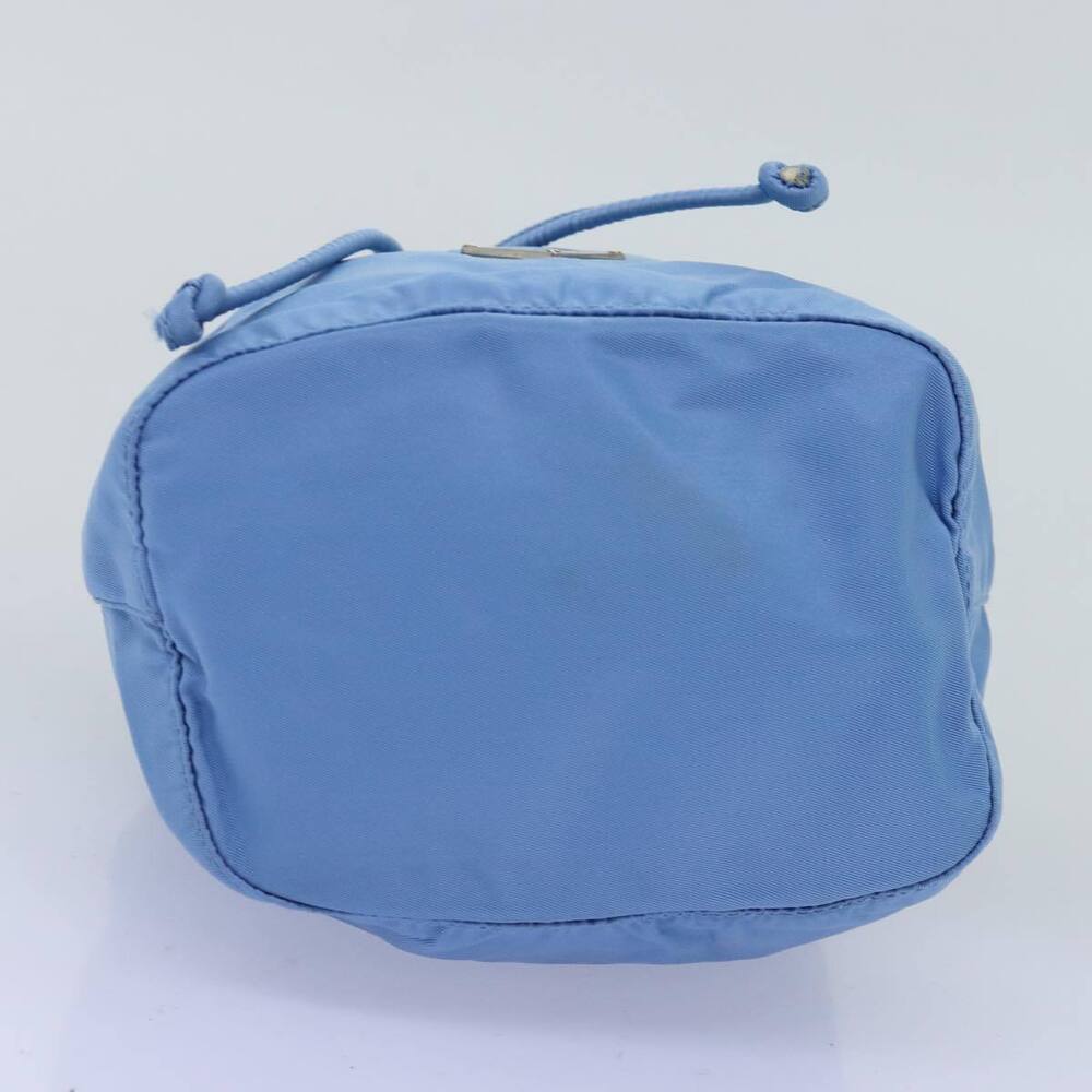 Prada Drawstring Pouch Nylon Light Blue Auth 75006 - image 6